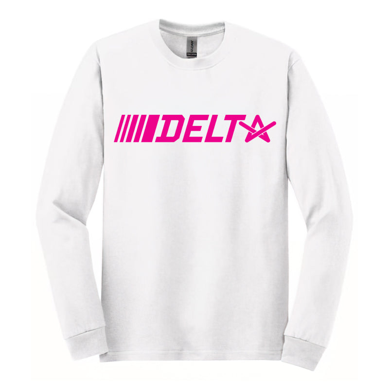 White Pink Out Long Sleeve Shirt